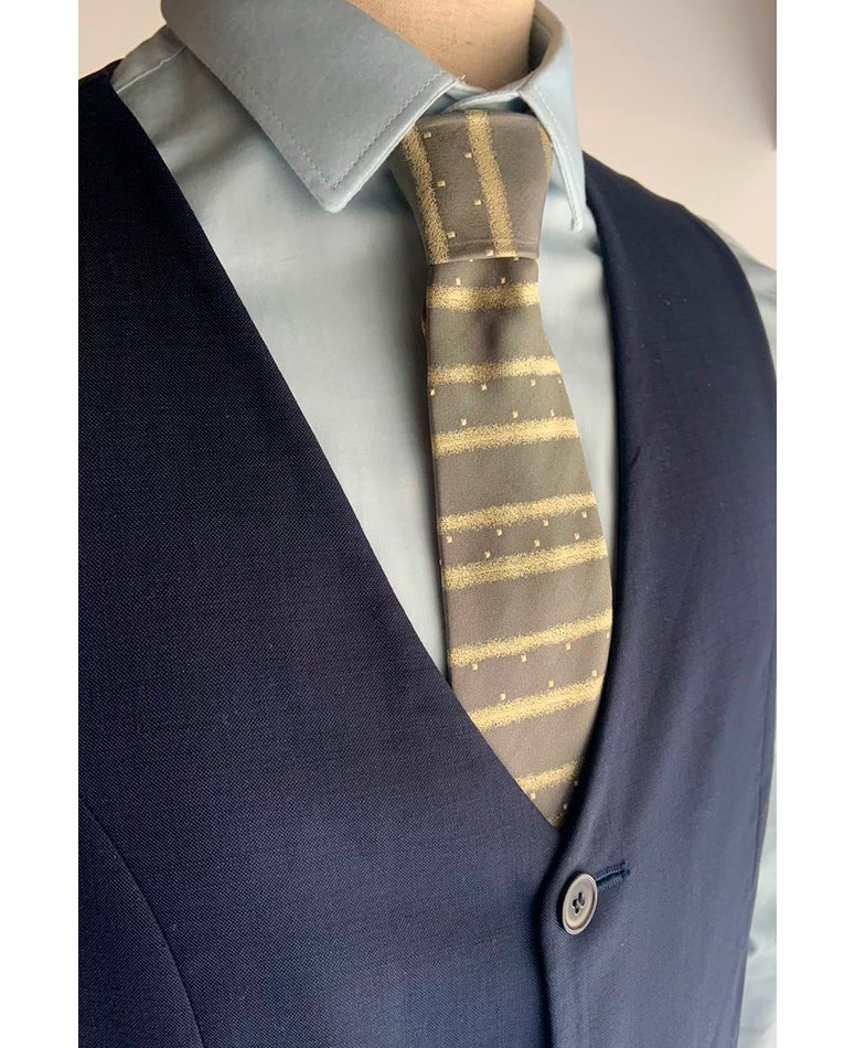 14 gravata de seda estampada