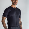 01 camiseta henley manga curta preto g