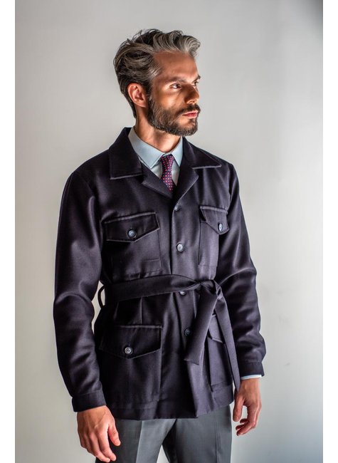 01 casaco safari de la cinza m