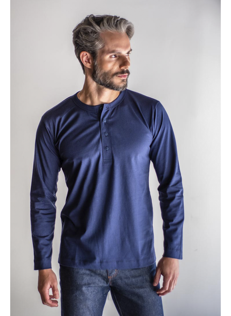 01 camiseta henley manga longa preto g