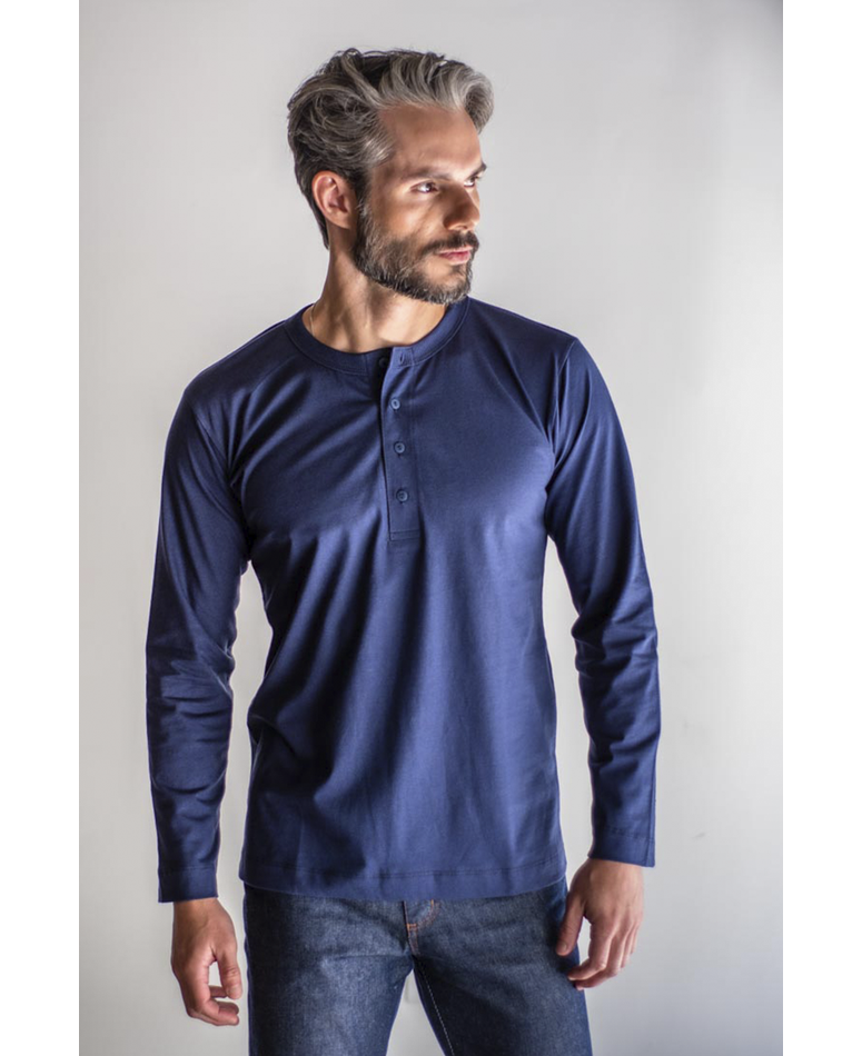 01 camiseta henley manga longa preto g